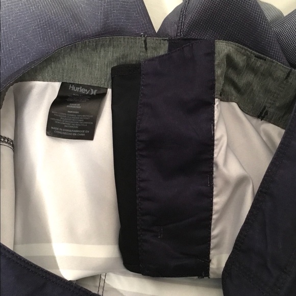 Hurley Black Ombré Blue Stripe Board Swim Shorts - Picture 6 of 10